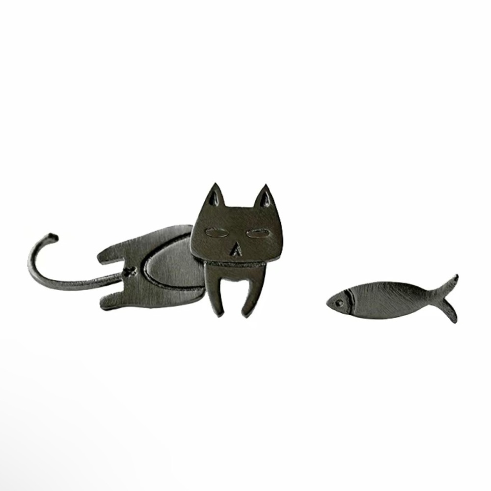 Cat Fish Stud Earrings